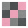 Мат-пазл (ласточкин хвост) 4Fizjo Mat Puzzle EVA 4FJ0157 Black/Grey/Pink, 180x180x1 cм - Фото №3