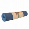 Килимок для йоги та фітнесу Springos TPE YG0012 Blue / Sky Blue, 183х61х0.6 см - Фото №9