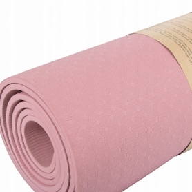 Коврик для йоги и фитнеса Springos TPE YG0018 Pink, 183х61х0.6 см - Фото №8