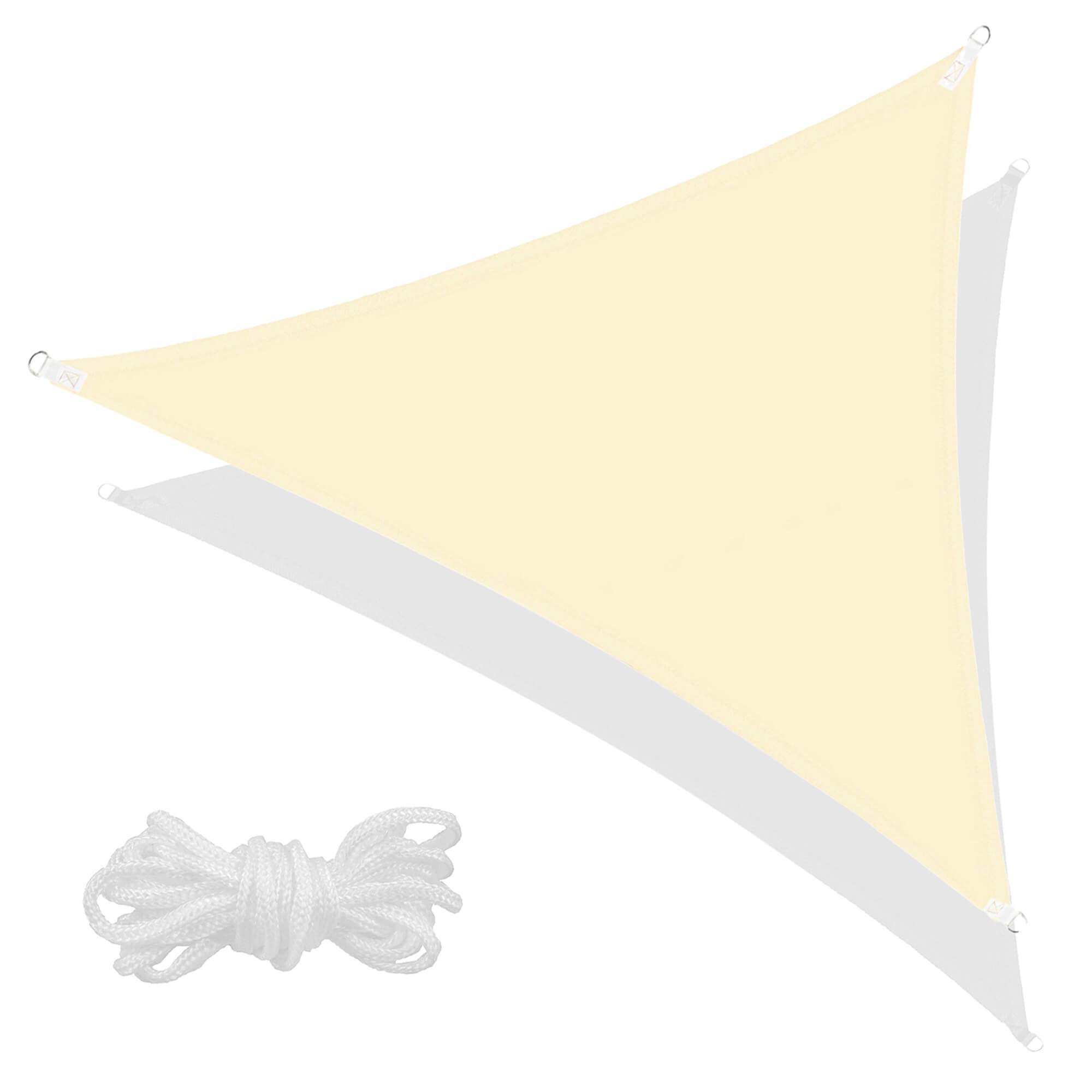 

Тент-парус теневой для дома, сада и туризма Springos SN1013 Light Yellow, 5x5x5 м, Желтый