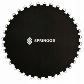 Полотно прыжковое (мат) для батута Springos (72 пружини) Black, 366 см