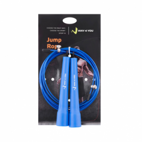 Скакалка скоростная Way4you Ultra Speed Cable Rope 2, синяя - Фото №2