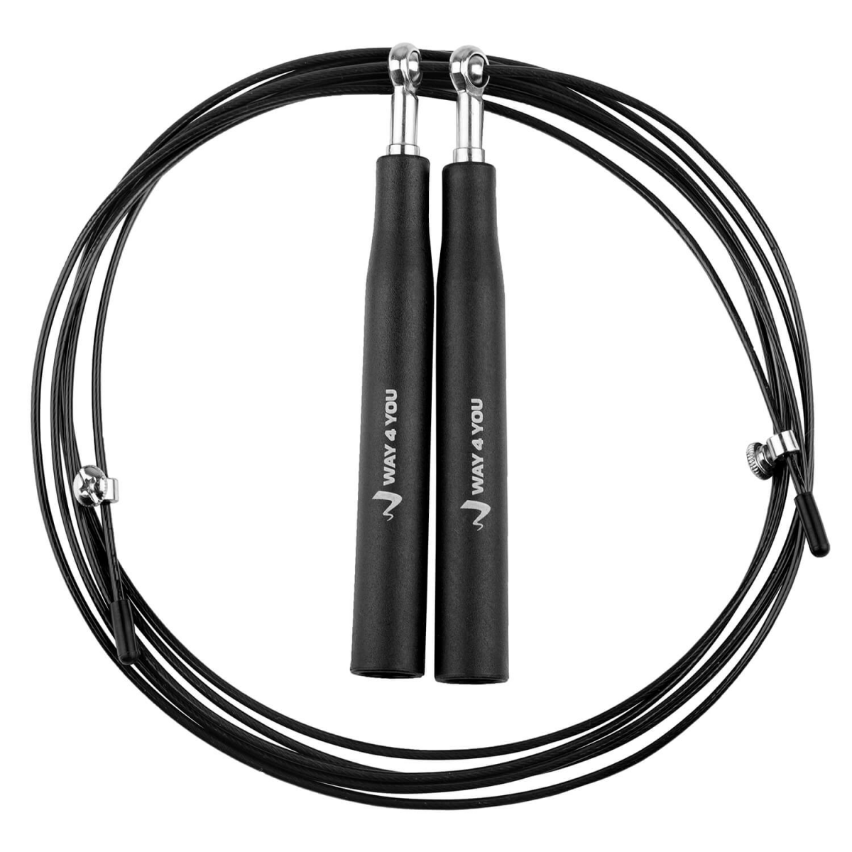 

Скакалка скоростная Way4you Ultra Speed Cable Rope 3, черная, Черный