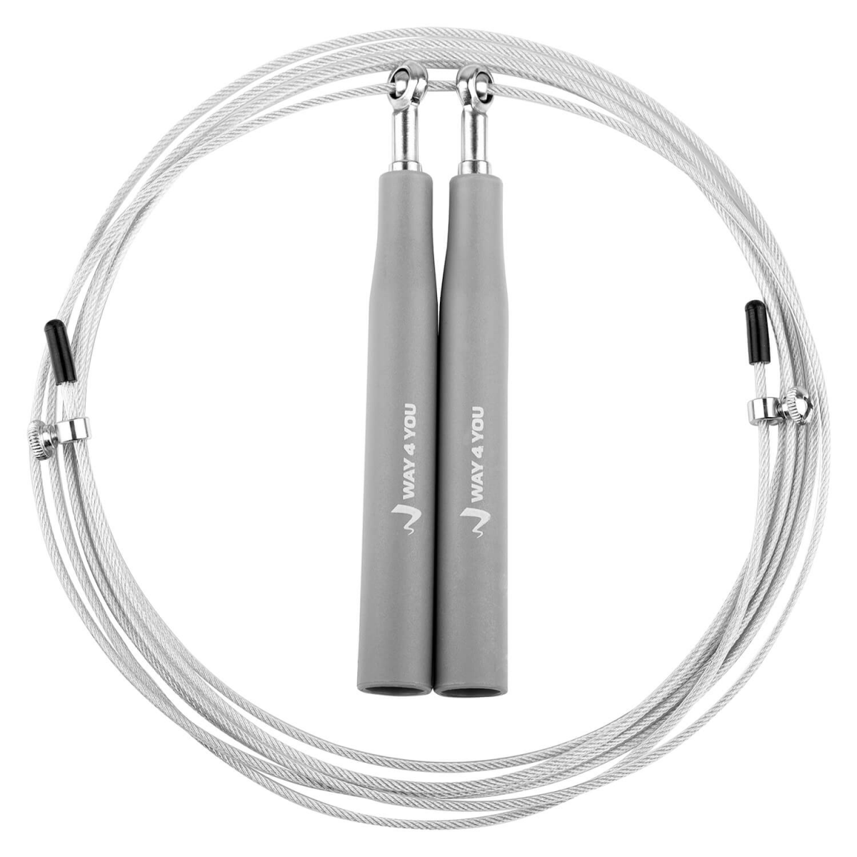 

Скакалка скоростная Way4you Ultra Speed Cable Rope 3, серая, Cерый