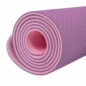 Коврик для йоги и фитнеса Springos TPE YG0015 Purple/Pink, 183х61х0.6 см - Фото №7