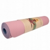 Коврик для йоги и фитнеса Springos TPE YG0014 Pink/Blue, 183х61х0.6 см - Фото №8