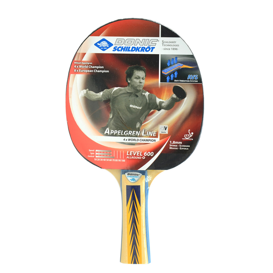 

Ракетка для пинг-понга Donic Appelgren Level 600 (723080), Черный