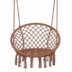 Кресло-качели (плетеное) Springos SPR0023, коричневое - Фото №8