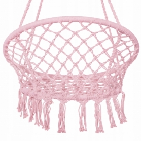 Кресло-качели (плетеное) Springos SPR0021, розовое - Фото №2