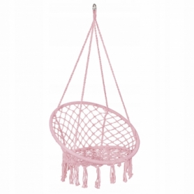 Кресло-качели (плетеное) Springos SPR0021, розовое - Фото №4
