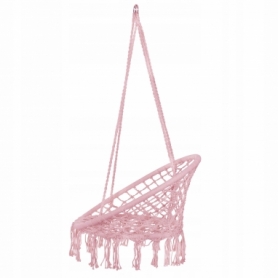 Кресло-качели (плетеное) Springos SPR0021, розовое - Фото №8