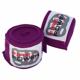 Бинты боксерские эластичные FirePower FPHW1 Фиолетовые, 2 шт. по 3 м