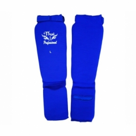 Защита для ног (голень + стопа) трикотажная Thai Professional SG5 (FP-192-V) - синяя - Фото №3