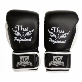 Перчатки боксерские Thai Professional BG8 (FP-340-V) - черные - Фото №2