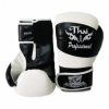 Боксерские перчатки Thai Professional BG7, черные с белым - Фото №2