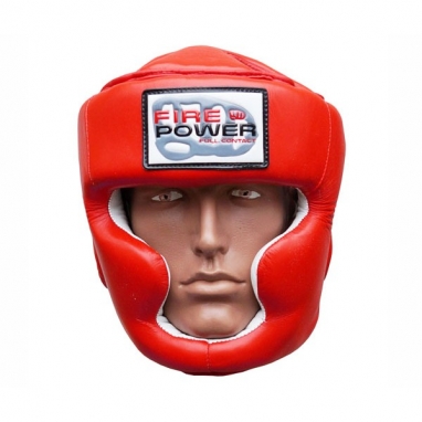 Шлем боксерский FirePower FPHG3, красный