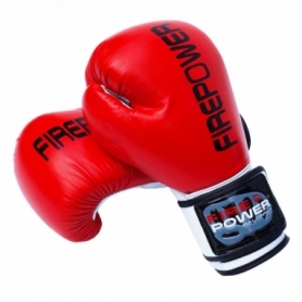 Боксерские перчатки FirePower FPBG10, красные - Фото №2