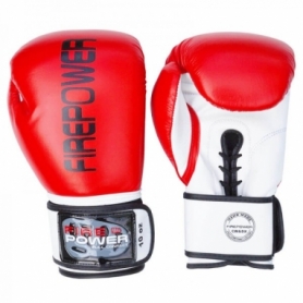 Боксерские перчатки FirePower FPBG10, красные - Фото №3