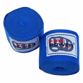 Бинты боксерские эластичные FirePower FPHW3 Синие, 2 шт. по 4,5 м - Фото №3