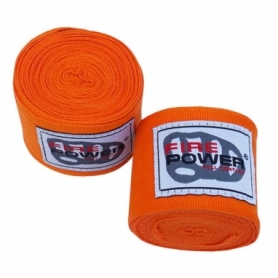 Бинты боксерские эластичные FirePower FPHW3 Оранжевые, 2 шт. по 3 м - Фото №3