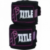Бинты боксерские эластичные Title Platinum Breast Cancer Черно-розовые, 2 шт. по 4,2 м