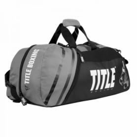 Сумка-рюкзак TITLE Boxing World Champion Sports NEW (FP-3212), черная с серым - Фото №2