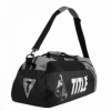 Сумка-рюкзак TITLE Boxing World Champion Sports NEW (FP-3212), черная с серым - Фото №6