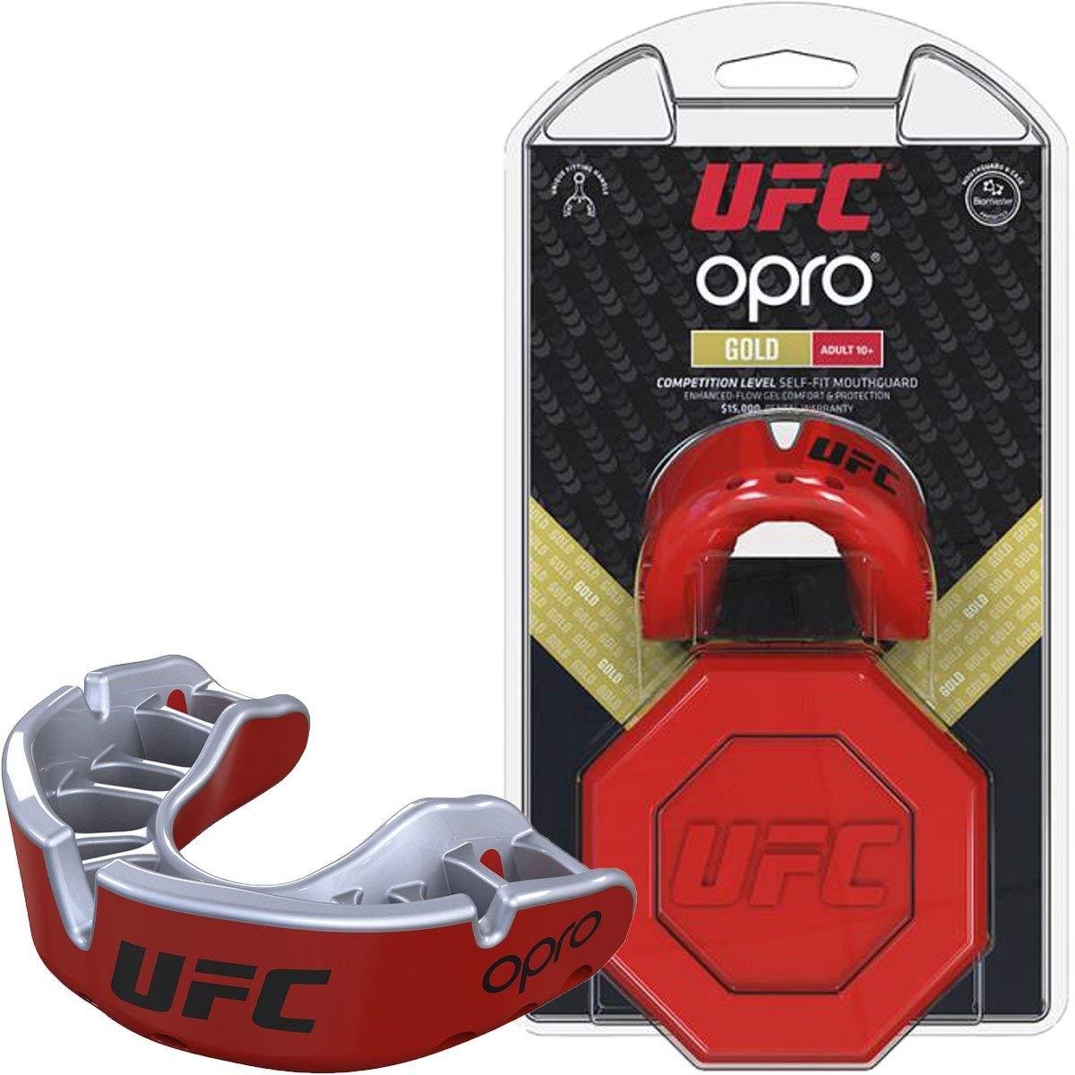 

Капа OPRO Gold UFC Hologram Red Metal/Silver (art.002260002), Красный