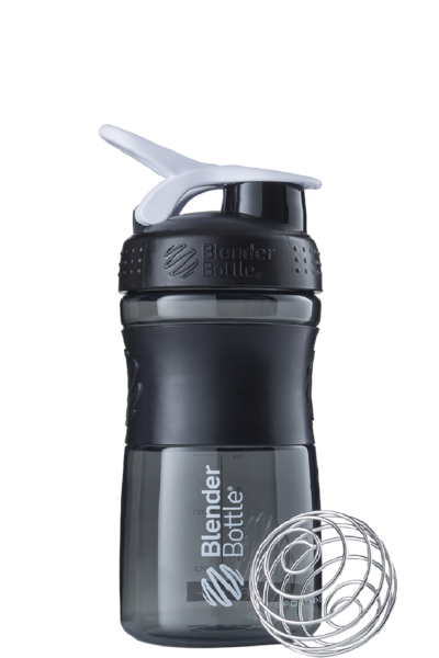 

Бутылка спортивная-шейкер BlenderBottle SportMixer 590ml Black/White, Черно-белый