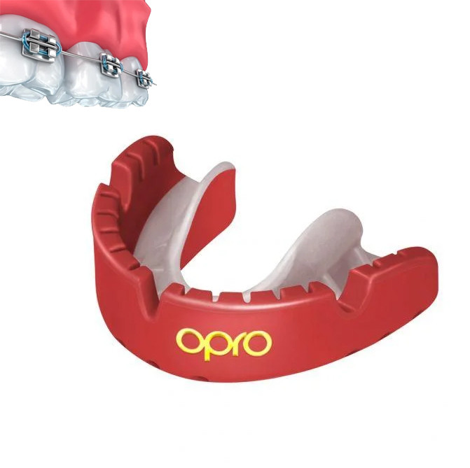 

Капа OPRO Gold Braces Red/Pearl (art.002227008), Красный