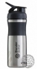 Бутылка спортивная-шейкер BlenderBottle SportMixer Stainless Steel Black 820мл (из нержавеющей пищевой cтали)