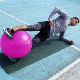 М'яч для фітнесу (фітбол) 65 см Power System Pro Gymball PS-4012, рожевий - Фото №8