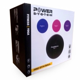 Мяч для фитнеса (фитбол) 65 см Power System Pro Gymball PS-4012, черный - Фото №4