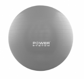 М'яч для фітнесу (фітбол) 65 см Power System PS-4012, сірий