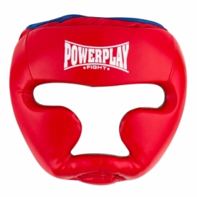 Шлем боксерский тренировочный PowerPlay 3068 PU + Amara (PP_3068_Red/Blue) - красно-синий - Фото №2