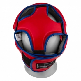 Шлем боксерский тренировочный PowerPlay 3068 PU + Amara (PP_3068_Red/Blue) - красно-синий - Фото №5
