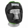 Шлем боксерский тренировочный PowerPlay 3068 PU + Amara (PP_3068_Black/Green) - черно-зеленый