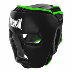Шлем боксерский тренировочный PowerPlay 3068 PU + Amara (PP_3068_Black/Green) - черно-зеленый - Фото №6