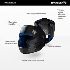 Шлем боксерский Hayabusa T3 (Original) (HB_T3_Headguard_Black) - Фото №6