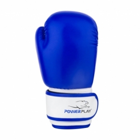 Перчатки боксерские PowerPlay 3004 JR (PP_3004JR_Blue/White) - сине-белые - Фото №2