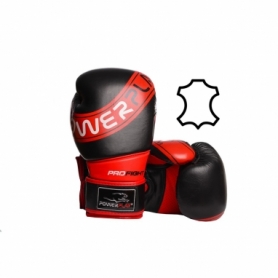 Рукавички боксерські PowerPlay 3023 A (PP_3023A_Black-Red) - чорно-червоні