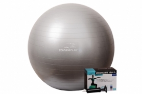 Мяч для фитнеса (фитбол) 75 см PowerPlay (4001) - серебристый