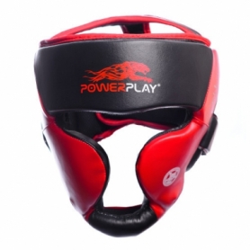 Шлем боксерский тренировочный PowerPlay 3031 (PP_3031_Black/Red)