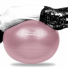 М'яч для фітнесу + насос PowerPlay (4001) - фіолетовий, 75см - Фото №3