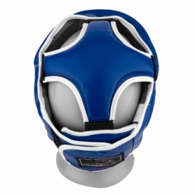 Шлем боксерский тренировочный PowerPlay 3068 PU + Amara (PP_3068_Blue/White) - сине-белый - Фото №2