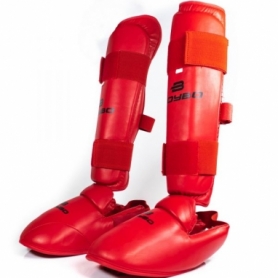 Захист для ніг (гомілка + стопа) для карате BoyBo, червоний Fleх - Фото №2