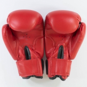Перчатки боксерские BoyBo Basic кожзаменитель, красный SF1-43 - Фото №4