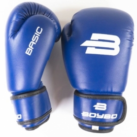 Перчатки боксерские BoyBo Basic кожзаменитель, синий SF1-44