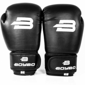 Перчатки боксерские BoyBo Basic кожзаменитель, черный SF1-45 - Фото №2