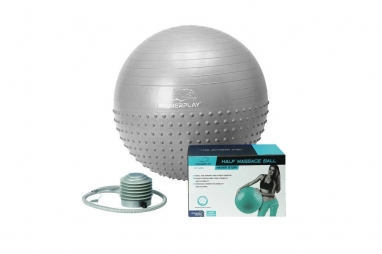 Мяч для фитнеса (фитбол) 65 см PowerPlay 4003 светло-серый